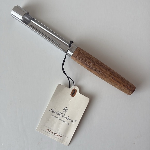 HEARTH HAND Magnolia Apple Corer Wood Handle Stainless Steel Blade - Picture 4 of 4